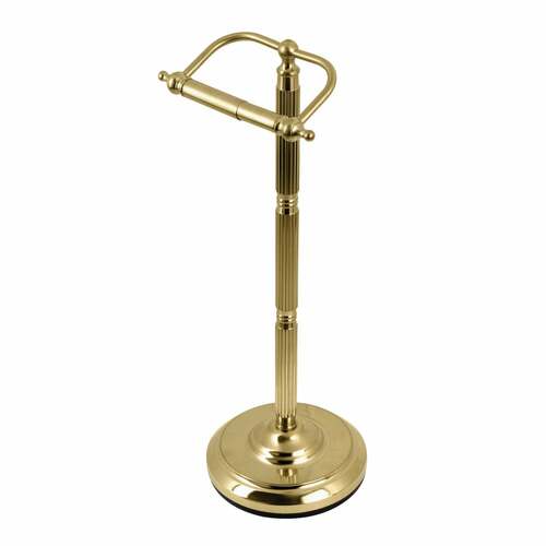 Kingston Brass CC2107 Georgian Brushed Brass Freestanding Toilet Paper Holder
