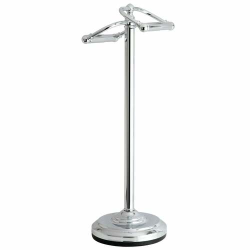 Kingston Brass CC2201 Vintage Freestanding Double Roll Toilet Paper Holder - Polished Chrome
