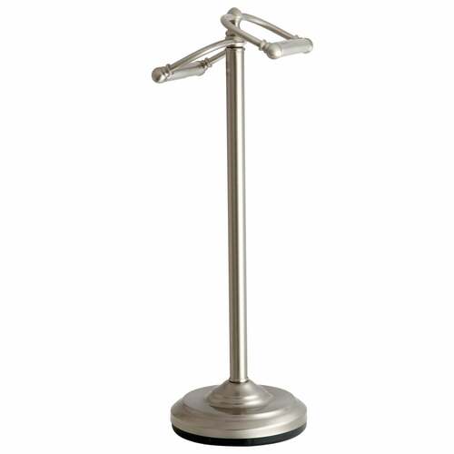 Kingston Brass CC2208 Vintage Freestanding Double Roll Toilet Paper Holder, Brushed Nickel