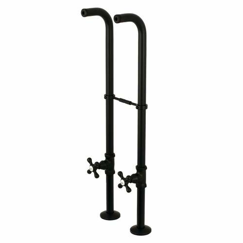 Kingston Brass CC266S0AX Matte Black Freestanding Supply Line Package