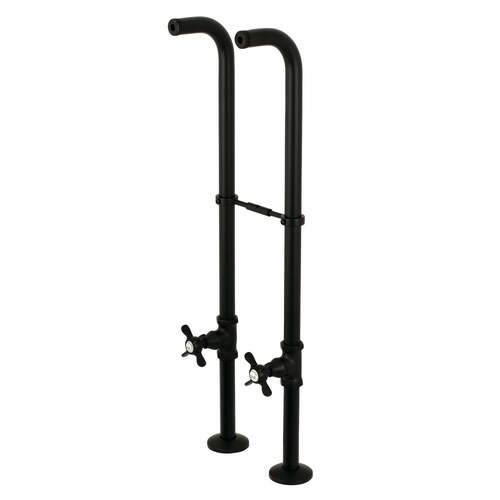 Kingston Brass CC266S0BEX Matte Black Freestanding Supply Line Package
