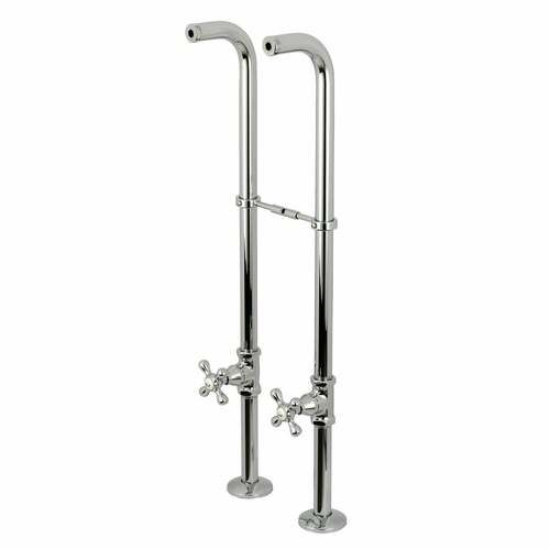 Kingston Brass CC266S1AX Polished Chrome Freestanding Supply Line Package
