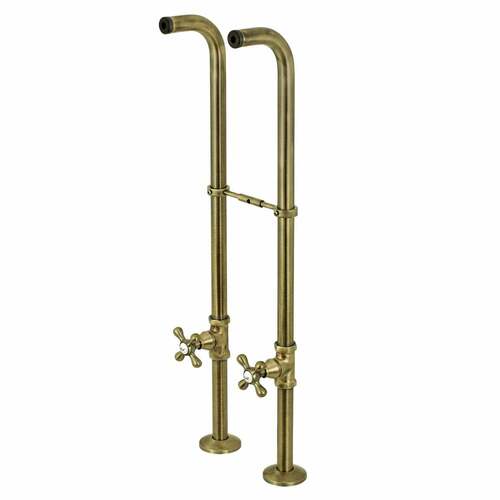 Kingston Brass CC266S3AX Antique Brass Freestanding Supply Line Package