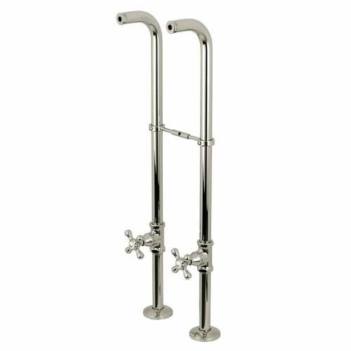 Kingston Brass CC266S6AX Polished Nickel Freestanding Supply Line Package