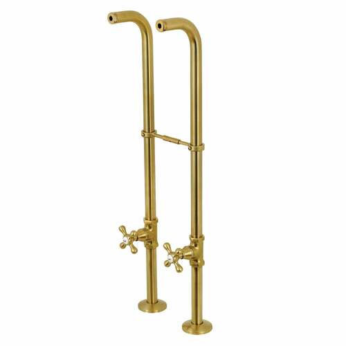Kingston Brass CC266S7AX Brushed Brass Freestanding Supply Line Package