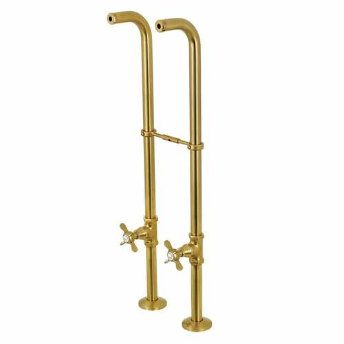 Kingston Brass CC266S7BEX Brushed Brass Freestanding Supply Line Package