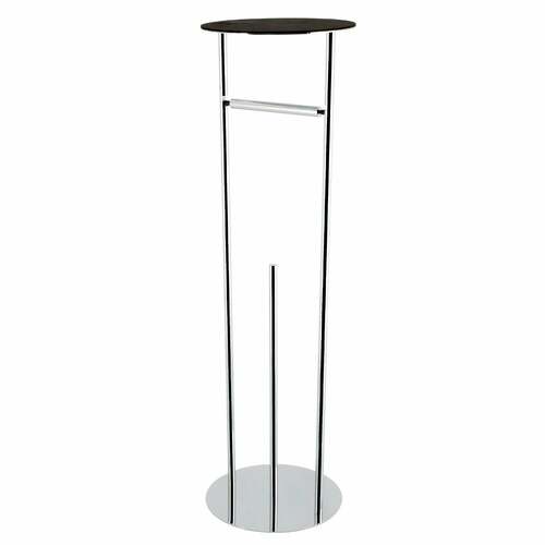 Kingston Brass CC3001 Dessau Freestanding Toilet Paper Holder with Reserve Top Shelf, Chrome