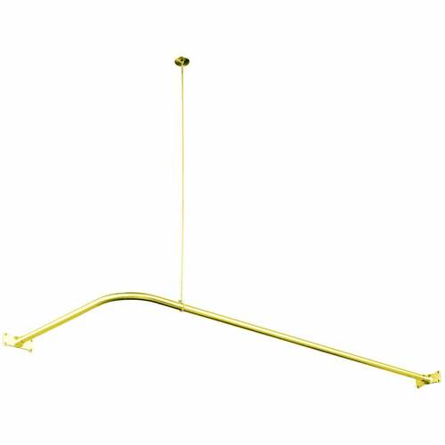 Kingston Brass CC3142 Polished Brass Corner Shower Rod