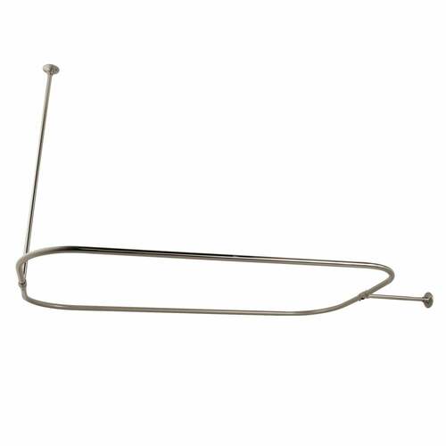 Kingston Brass CC3156 Polished Nickel Rectangular Shower Curtain Rod