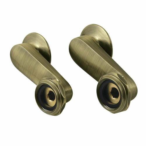 Kingston Brass CC3SE3 Vintage Wall-Mount Tub Faucet with Swivel Riser Elbow Coupler, Antique Brass