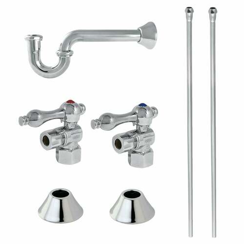 Kingston Brass CC43101LKB30 Trimscape Traditional Sink Trim Kit with P-Trap, Polished Chrome