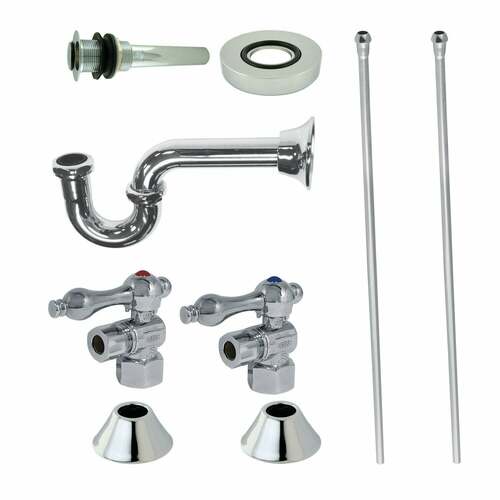 Kingston Brass CC43101VKB30 Trimscape Traditional Sink Trim Kit with P-Trap Drain, Polished Chrome