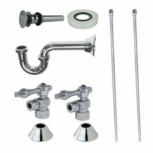 Kingston Brass CC43101VOKB30 Trimscape Traditional Sink Trim Kit with P-Trap Overflow, Polished Chrome