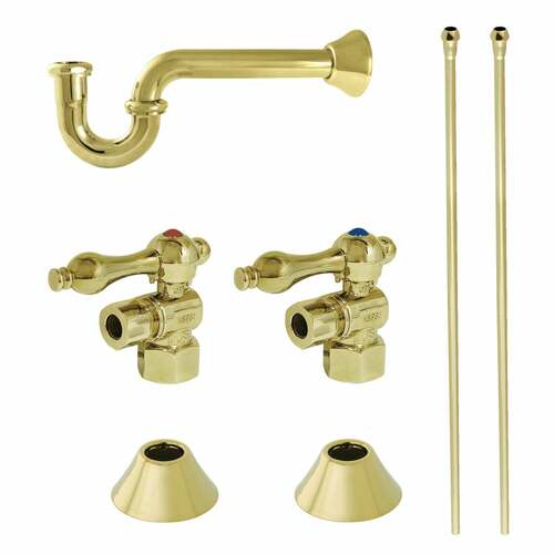 Kingston Brass CC43102LKB30 Trimscape Traditional Sink Trim Kit with P-Trap, Polished Brass