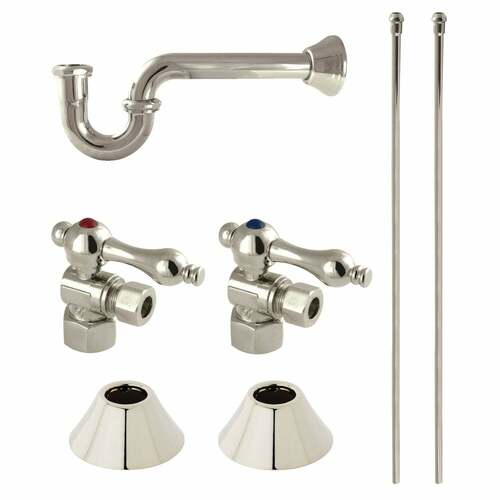 Kingston Brass CC43106LKB30 Trimscape Traditional Sink Trim Kit with P-Trap, Polished Nickel