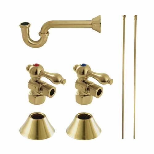 Kingston Brass CC43107LKB30 Trimscape Traditional Sink Trim Kit with P-Trap, Brushed Brass