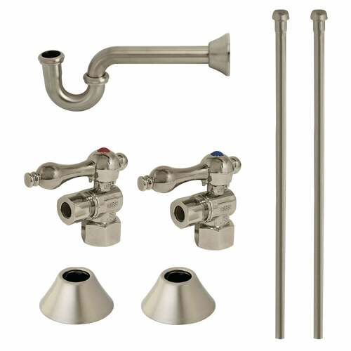 Kingston Brass CC43108LKB30 Trimscape Traditional Sink Trim Kit with P-Trap, Brushed Nickel