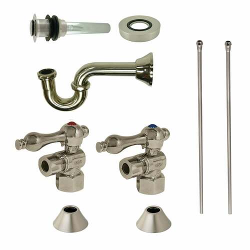 Kingston Brass CC43108VKB30 Trimscape Traditional Sink Trim Kit with P-Trap Drain, Brushed Nickel