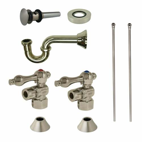 Kingston Brass CC43108VOKB30 Trimscape Traditional Sink Trim Kit with P-Trap Overflow, Brushed Nickel