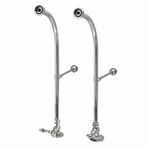 Kingston Brass CC451ML Polished Chrome Freestanding Tub Supplies with Stops