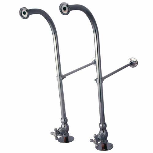 Kingston Brass CC451MX Rigid Freestand Supplies with Stops, Polished Chrome