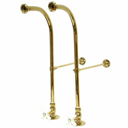 Kingston Brass CC452CX Polished Brass Rigid Freestand Supplies with Stops