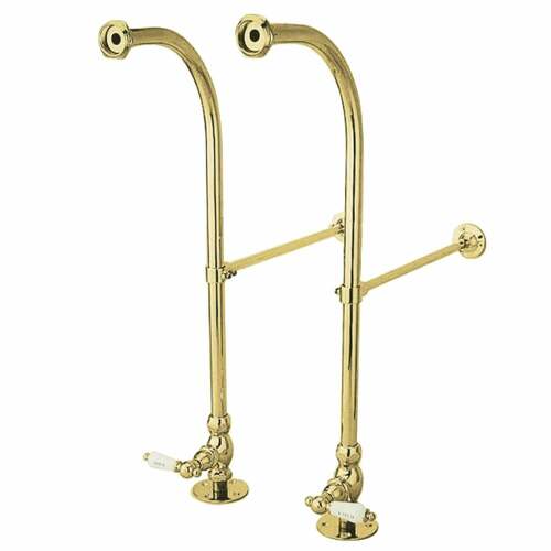 Kingston Brass CC452HCL Polished Brass Rigid Freestand Supplies with Stops