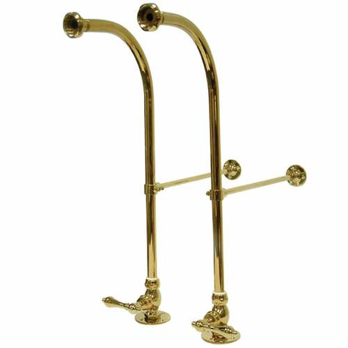 Kingston Brass CC452ML Polished Brass Freestanding Tub Supplies with Stops