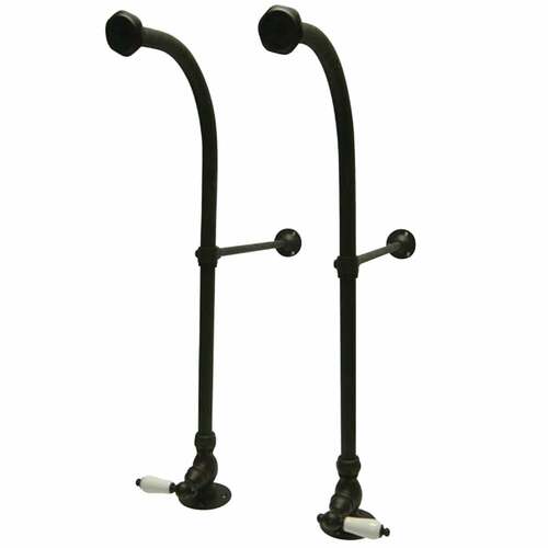 Kingston Brass CC455PL Freestanding Supply Lines with Stops, Oil Rubbed Bronze