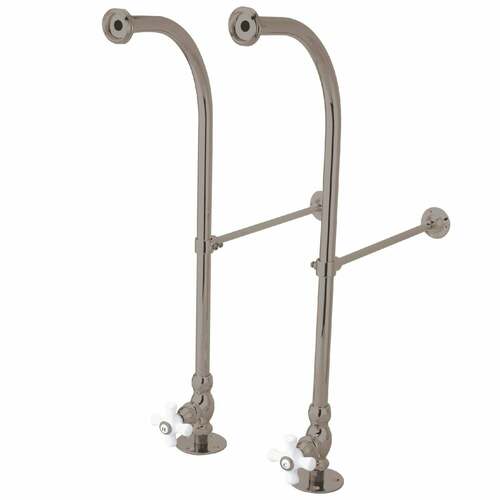 Kingston Brass CC458CX Brushed Nickel Freestanding Supply Lines with Stops