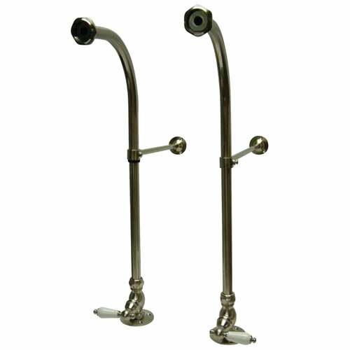 Kingston Brass CC458PL Brushed Nickel Freestanding Supply Lines with Stops