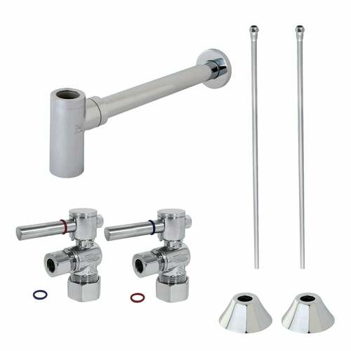 Kingston Brass CC53301DLLKB30 Trimscape Modern Sink Trim Kit with Bottle Trap, Polished Chrome