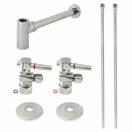 Kingston Brass CC53301DLLKB40 Trimscape Modern Sink Trim Kit with Bottle Trap, Polished Chrome