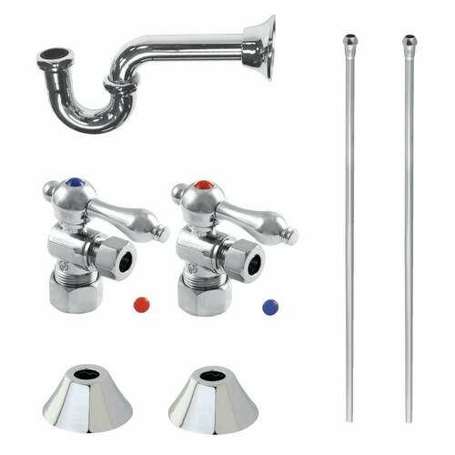 Kingston Brass CC53301LKB30 Trimscape Traditional Sink Trim Kit with P-Trap, Polished Chrome