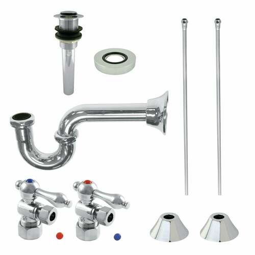 Kingston Brass CC53301VKB30 Trimscape Traditional Sink Trim Kit with P-Trap Drain, Polished Chrome