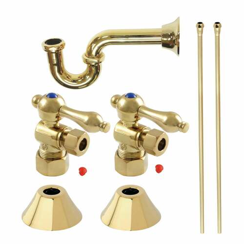 Kingston Brass CC53302LKB30 Trimscape Traditional Sink Trim Kit with P-Trap, Polished Brass
