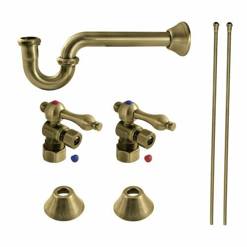 Kingston Brass CC53303LKB30 Trimscape Traditional Sink Trim Kit with P-Trap, Antique Brass