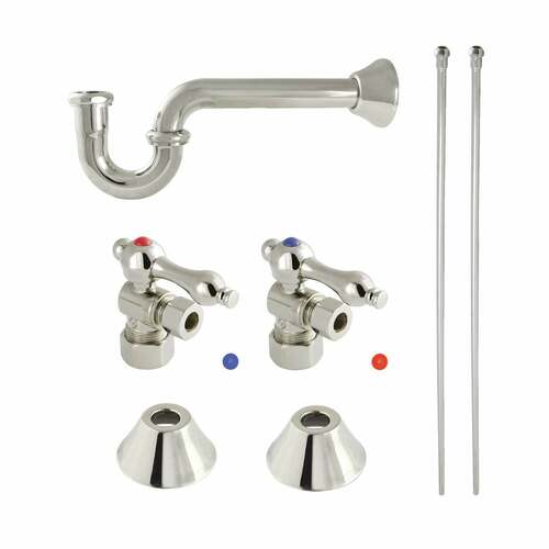 Kingston Brass CC53306LKB30 Trimscape Traditional Sink Trim Kit with P-Trap, Polished Nickel