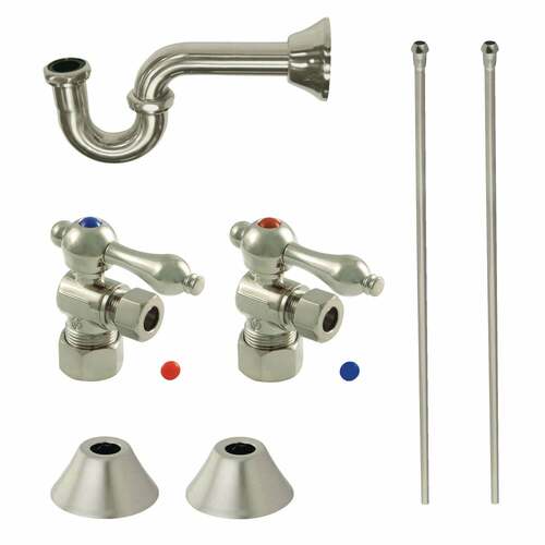 Kingston Brass CC53308LKB30 Trimscape Traditional Sink Trim Kit with P-Trap, Brushed Nickel