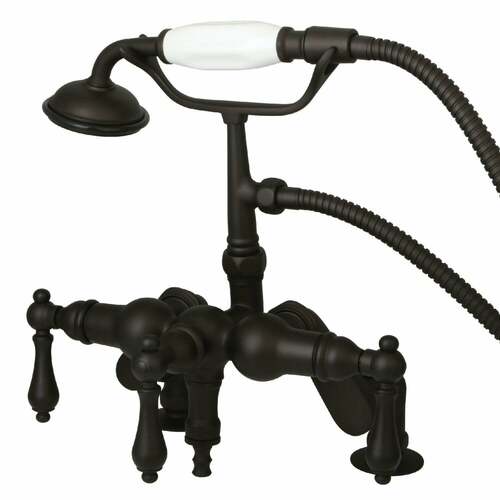 Kingston Brass CC619T5 Vintage Adjustable Deck Mount Tub Faucet, Oil Rubbed Bronze