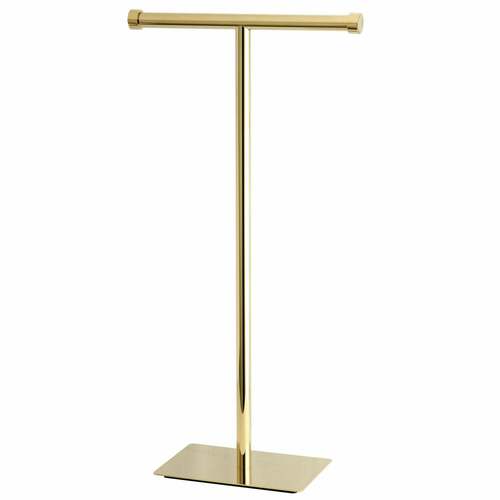 Kingston Brass CC8102 Claremont Freestanding Toilet Paper Holder, Polished Brass