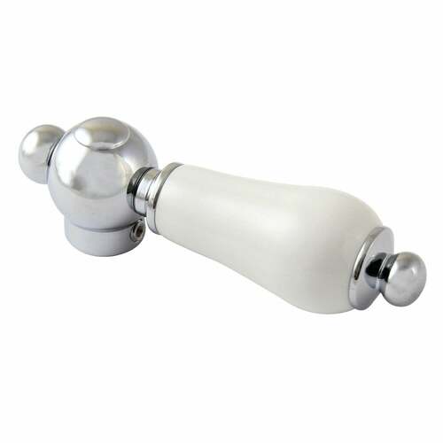 Kingston Brass CCCL1CS Polished Chrome Porcelain Lever Handle