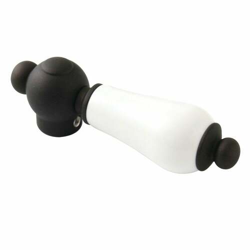 Kingston Brass CCCL5CS Oil Rubbed Bronze Porcelain Lever Handle