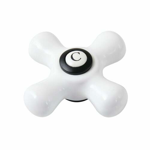 Kingston Brass CCCX0C Matte Black Vintage Porcelain Cross Handle (Cold Side)