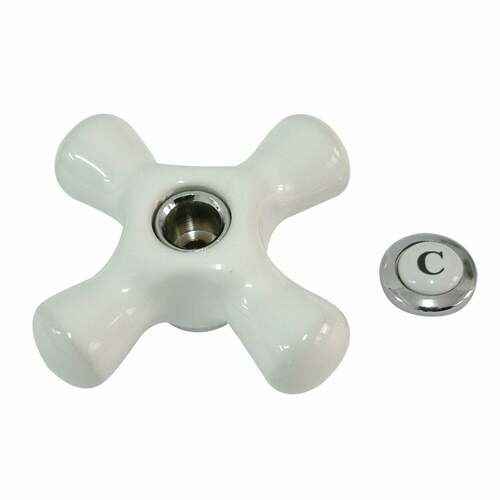 Kingston Brass CCCX1CSC Polished Chrome Porcelain Cross Handle (Cold Side)