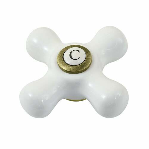 Kingston Brass CCCX3C Vintage Porcelain Cross Handle (Cold Side) - Antique Brass