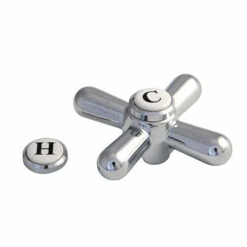 Kingston Brass CCDVAXH1 Vintage Brass Cross Handle, Polished Chrome (Handle Body Not Included)