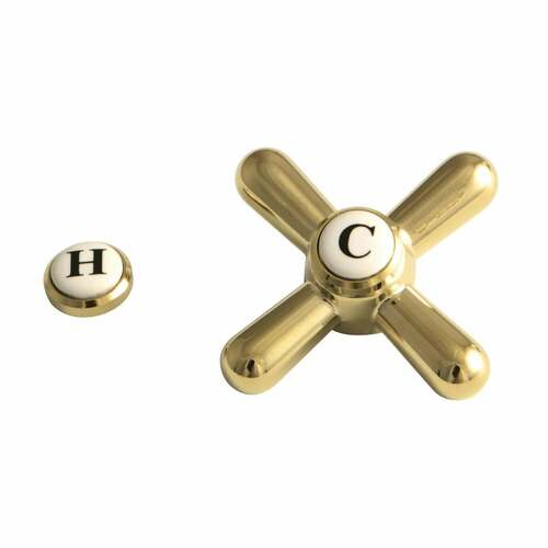 Kingston Brass CCDVAXH2 Vintage Brass Cross Handle, Polished Finish, No Handle Body