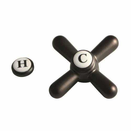 Kingston Brass CCDVAXH5 Vintage Brass Cross Handle, Oil Rubbed Bronze, No Handle Body