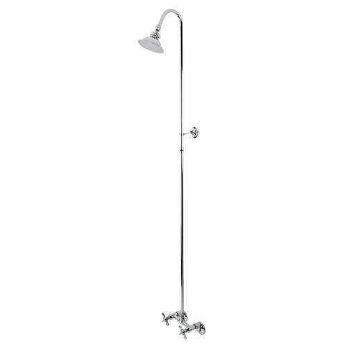 Kingston Brass CCK2131BEX Essex Wall-Mount Shower Combo in Polished Chrome
